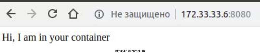 Web-сервис nginx работает, как Docker образ