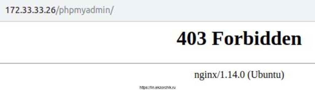 В доступе отказано при обращении к http://IP&DNS/phpmyadmin