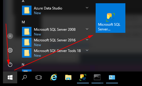 Запускаем SQL Management Studio