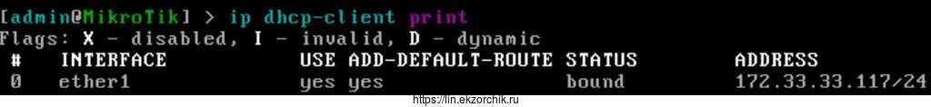 Текущий IP который получила данная VM от провайдера или роутера сети: