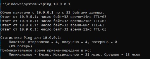 Из после из сети за Mikrotik я вижу OpenVPN-сервер