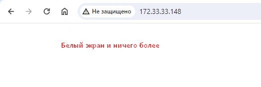 Белый экран при открытии Web-страницы Zabbix