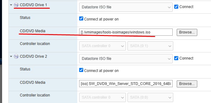 Добавляю к VM устройство "CD/DVD Drive".