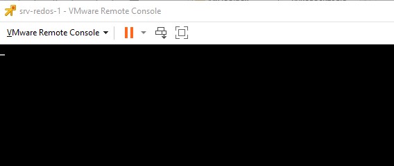 На консоли VMware Remote Console черный экран.