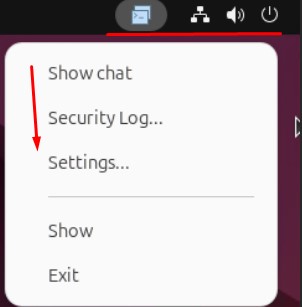 Открываю Settings ярлыка Aspia Host на Ubuntu 24.04 Desktop