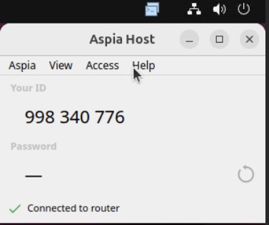 По первой покуда клиент не добавлен в доверенные на Aspia Client его ID выглядит так